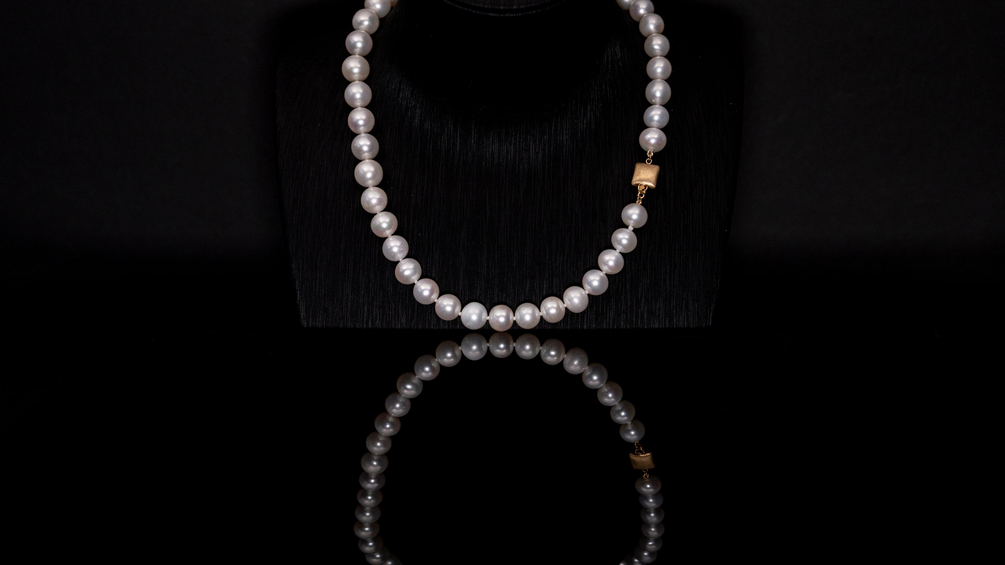 16"  South Sea White Pearl Necklace | AAA Grade  | 14k Notable Clasp [cnc02]
