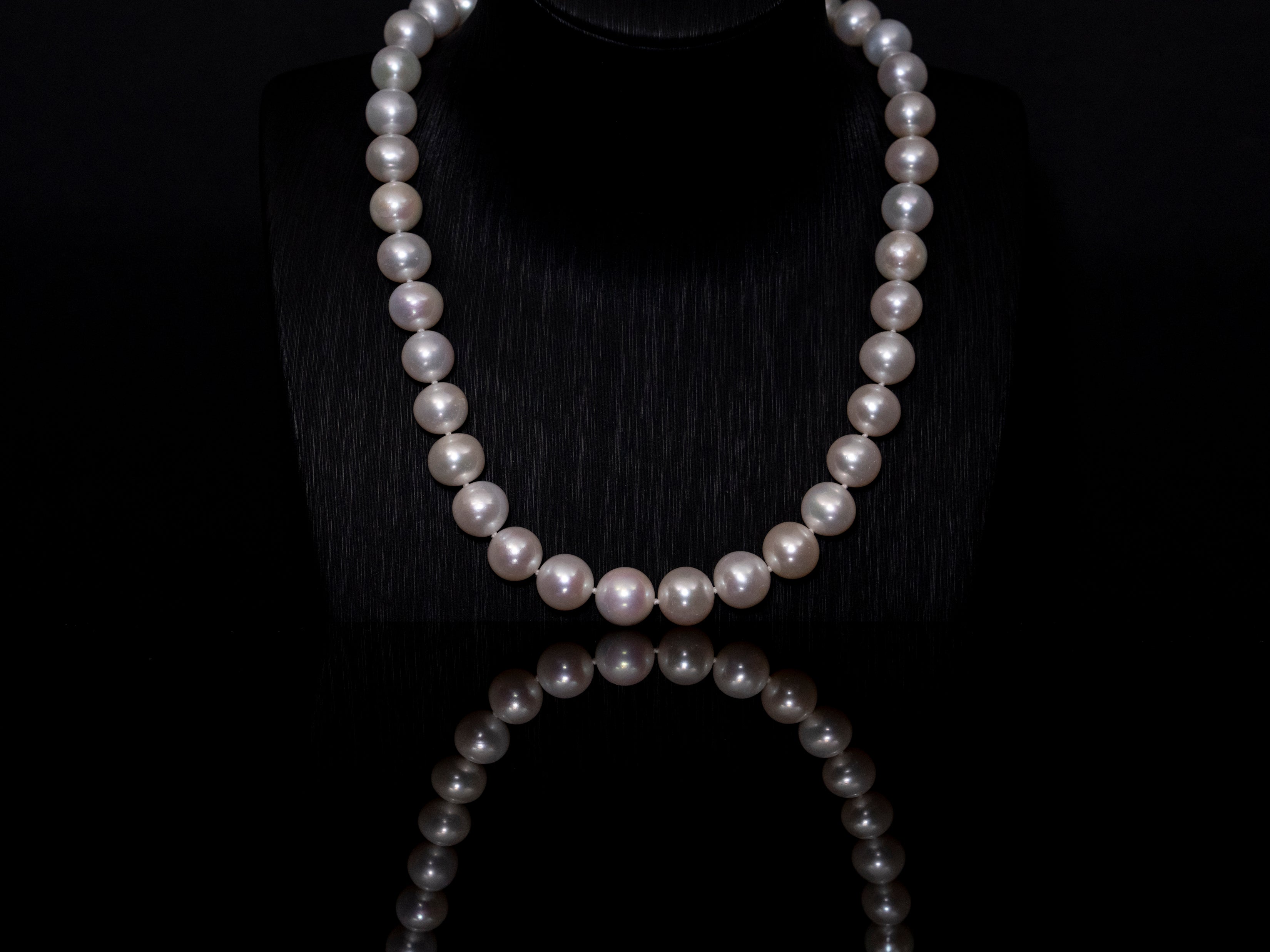 18" South Sea White Pearl Necklace | AAAAA Grade | 14K (white-gold) Clasp [cn011]
