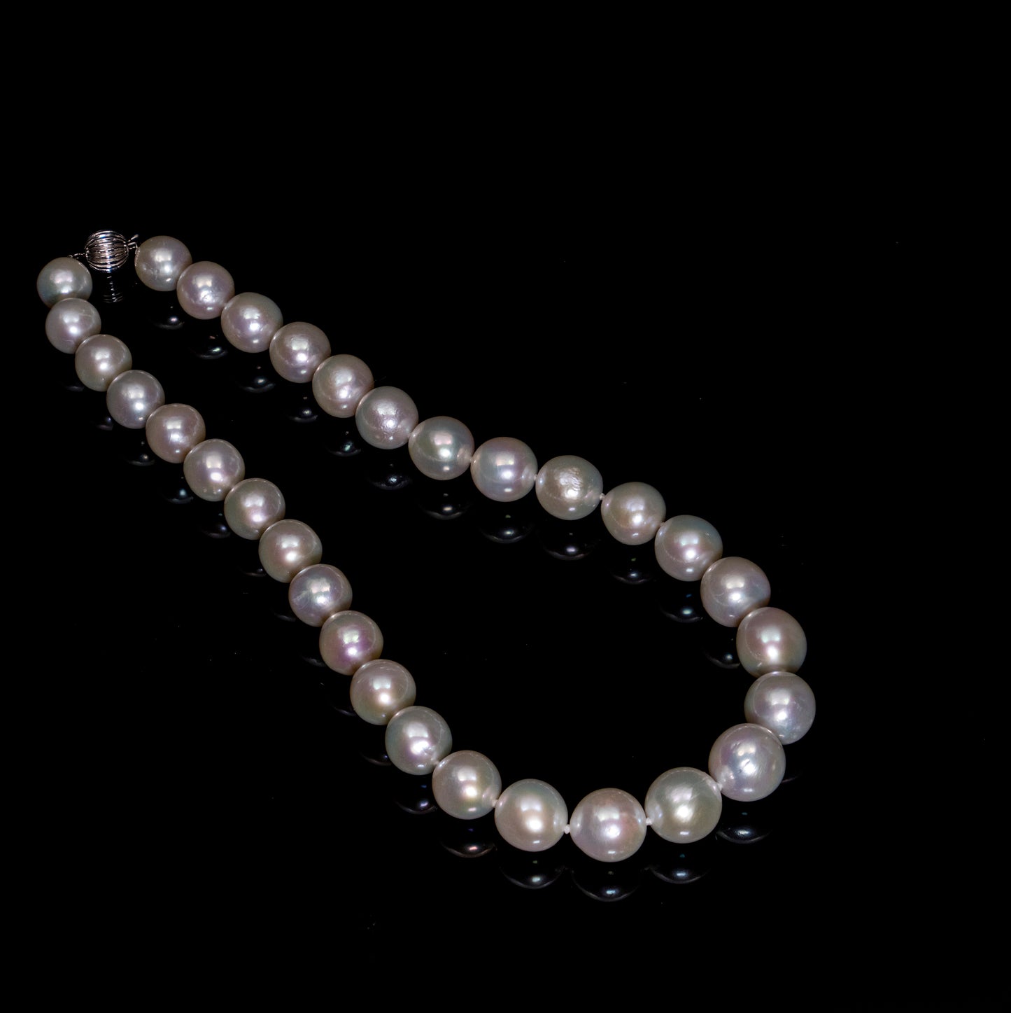 16"South Sea Baroque White Necklace | TOP Grade | 14K [cn096]