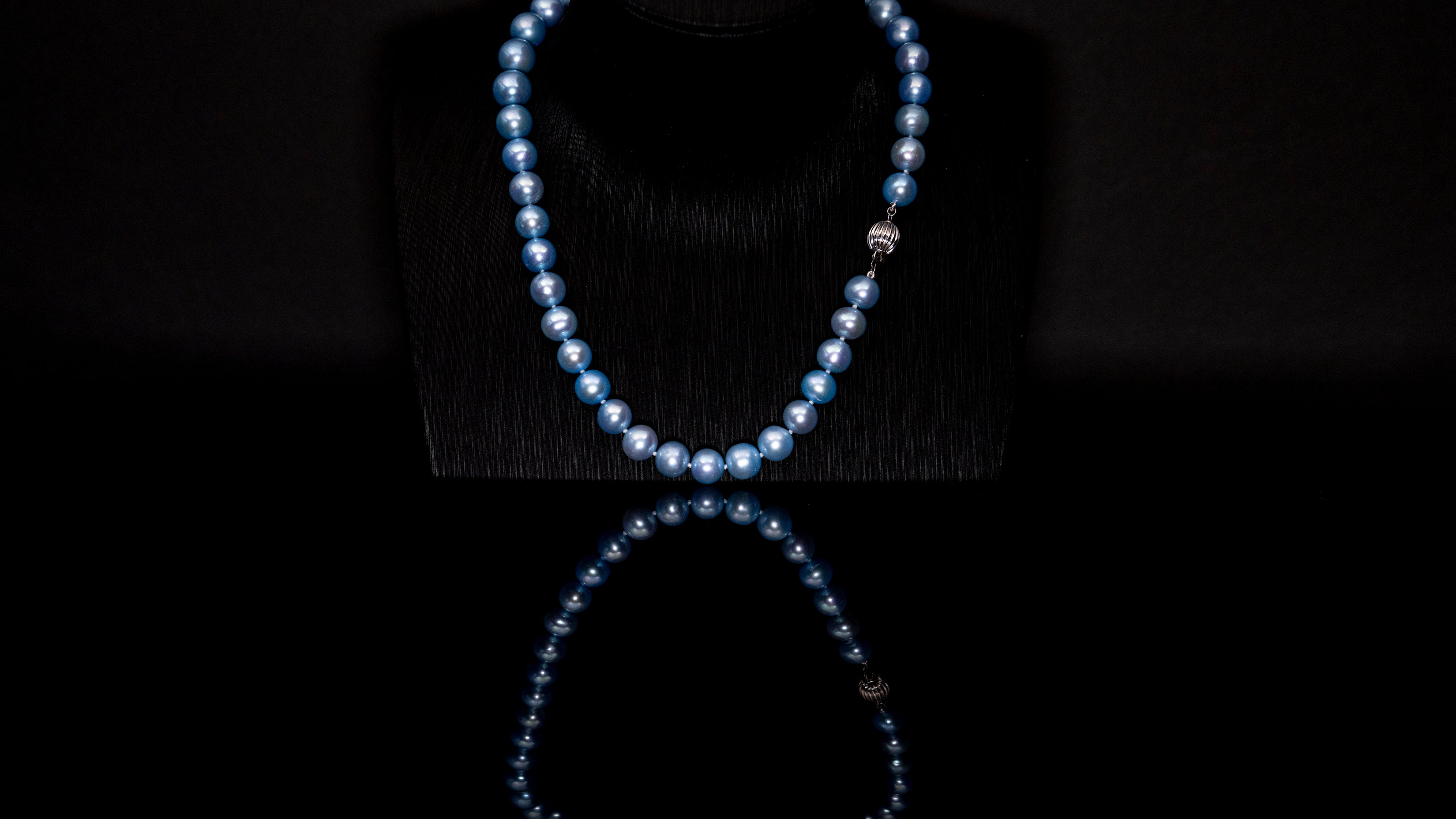 16" South Sea Sky Blue Pearl Necklace | AAAAA Grade | 14K Clasp [cn090]
