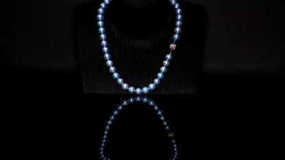 16" South Sea Sky Blue Pearl Necklace | AAAAA Grade | 14K Clasp [cn090]