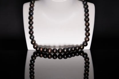 26" Tahitian Black Pearl Necklace | AAAAA Grade | *No Clasp [cnT064]