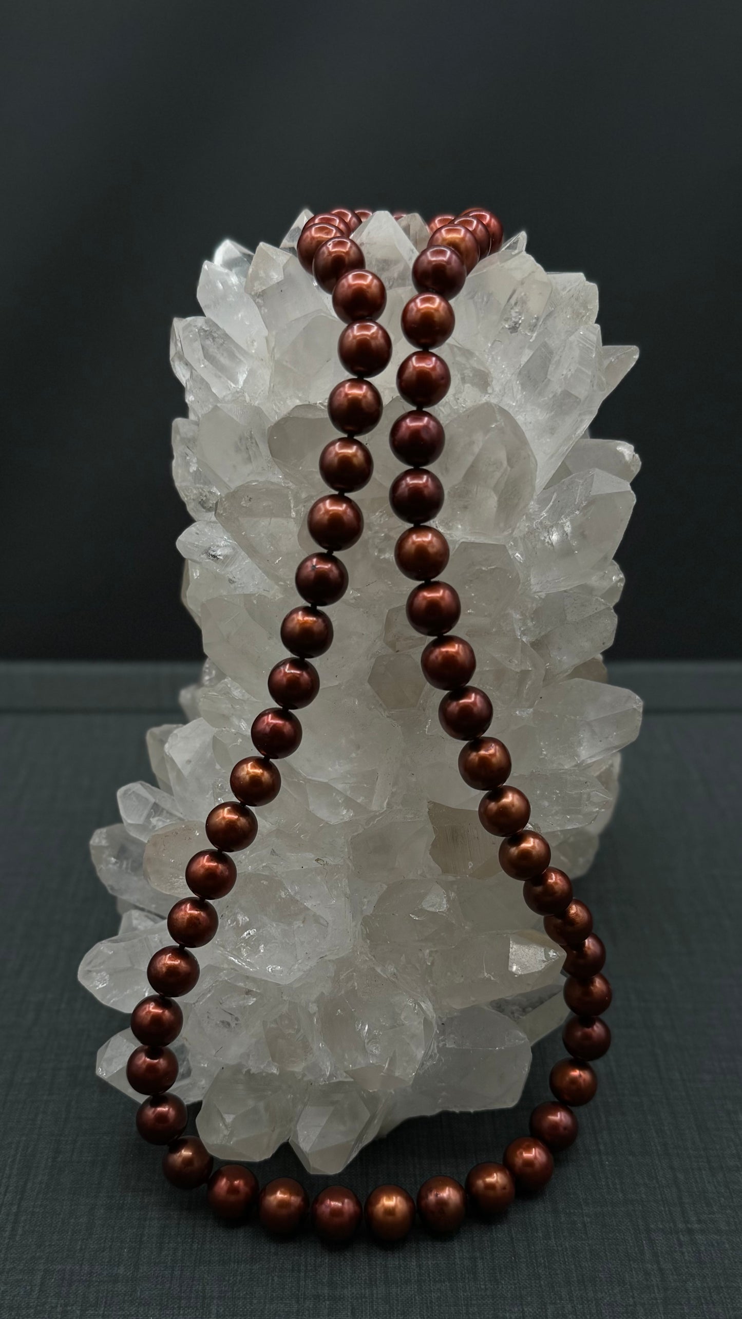 24" South Sea Natural Russet Pearl Necklace | AAAAA Excellent Grade | No Clasp