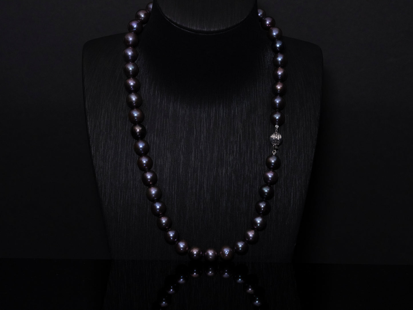 20" Tahitian Purple Pearl Necklace | AAAAA Grade | 14K Clasp [cnT039]