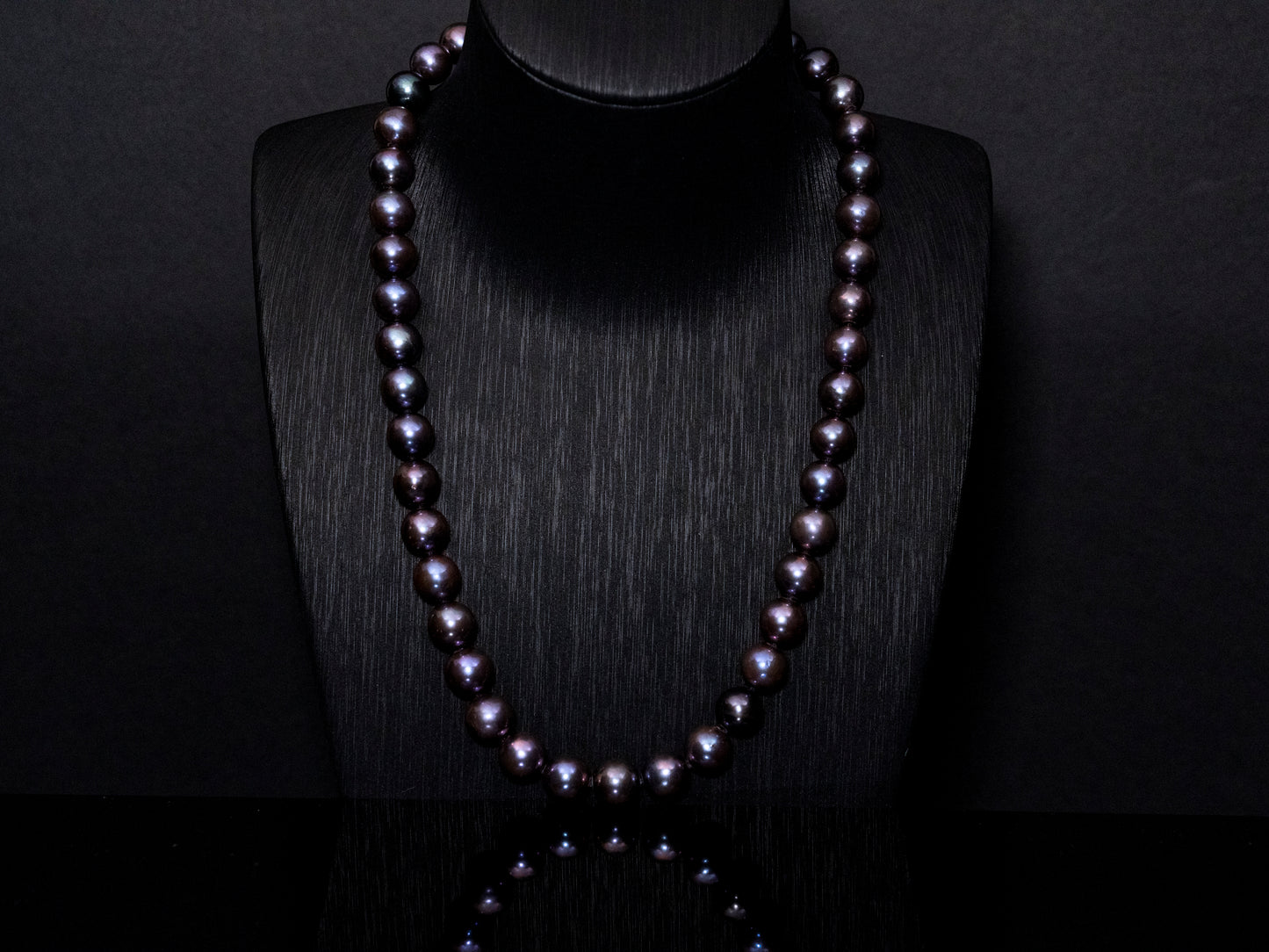 20" Tahitian Purple Pearl Necklace | AAAAA Grade | 14K Clasp [cnT039]