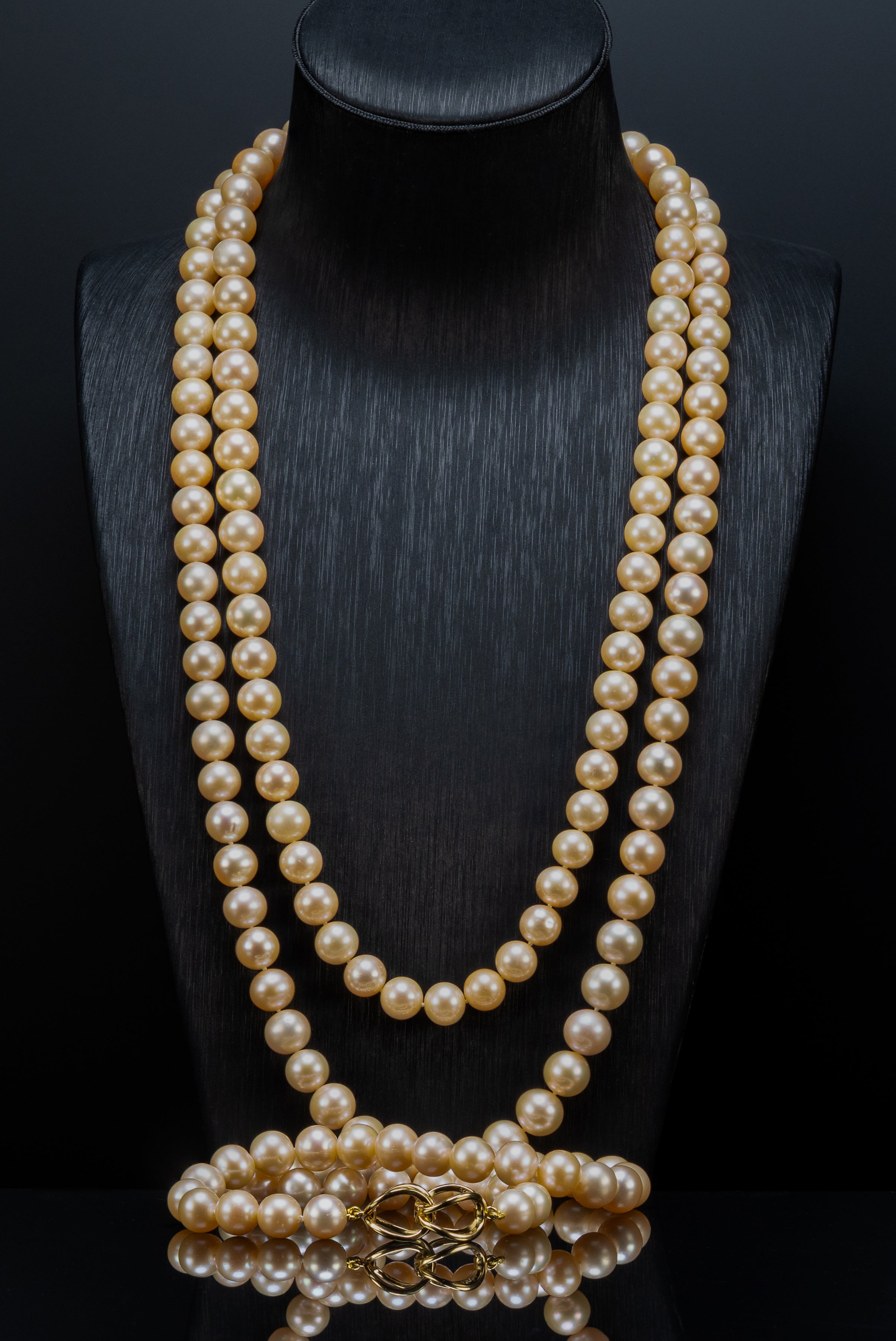 64" South Sea Pink Pearl Necklace | AAAAA | Plated Clasp [cn121]
