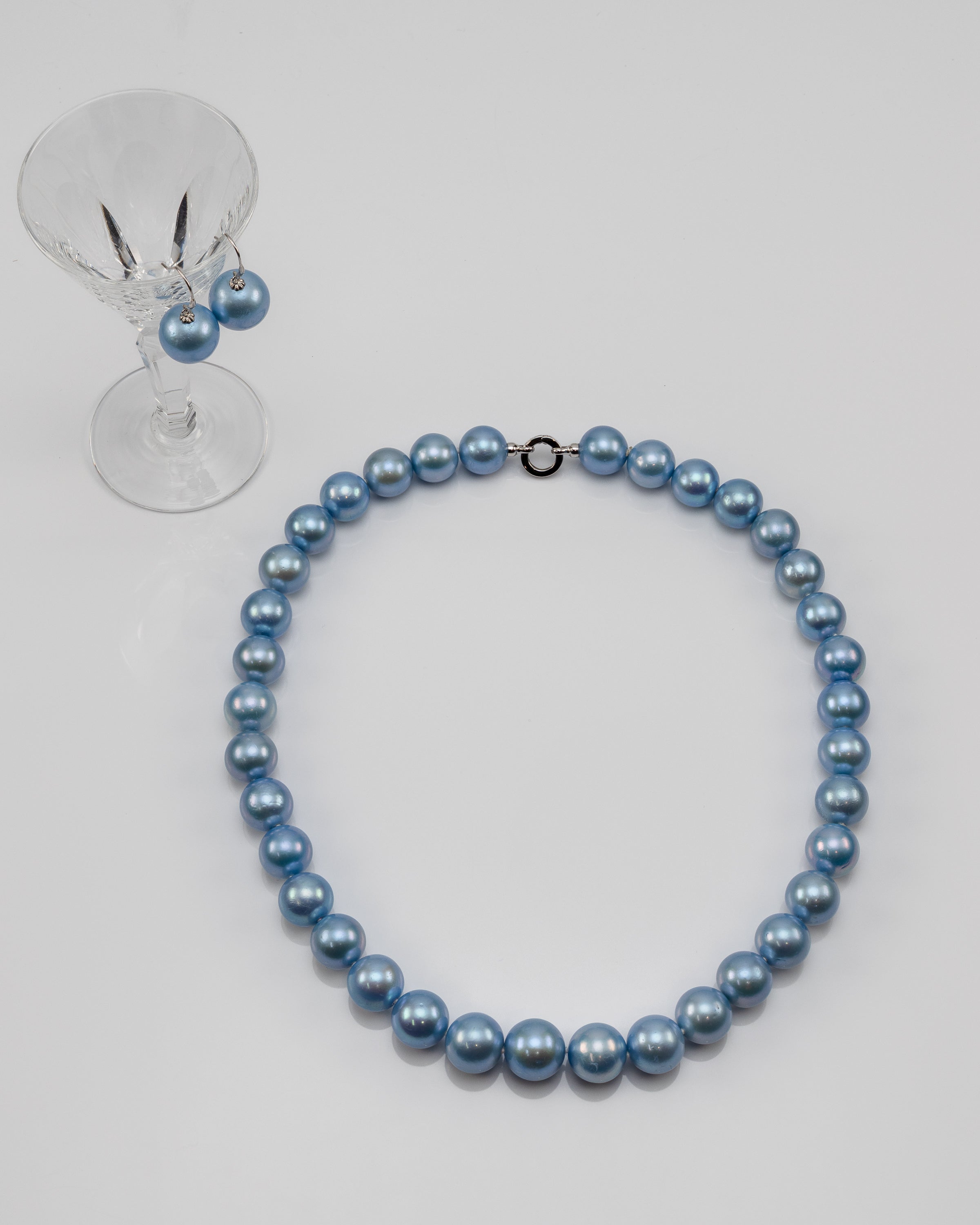 Drop Earrings | South Sea Cultured Pearl | Intense Blue | AAAAA Grade | 18K [ed026]