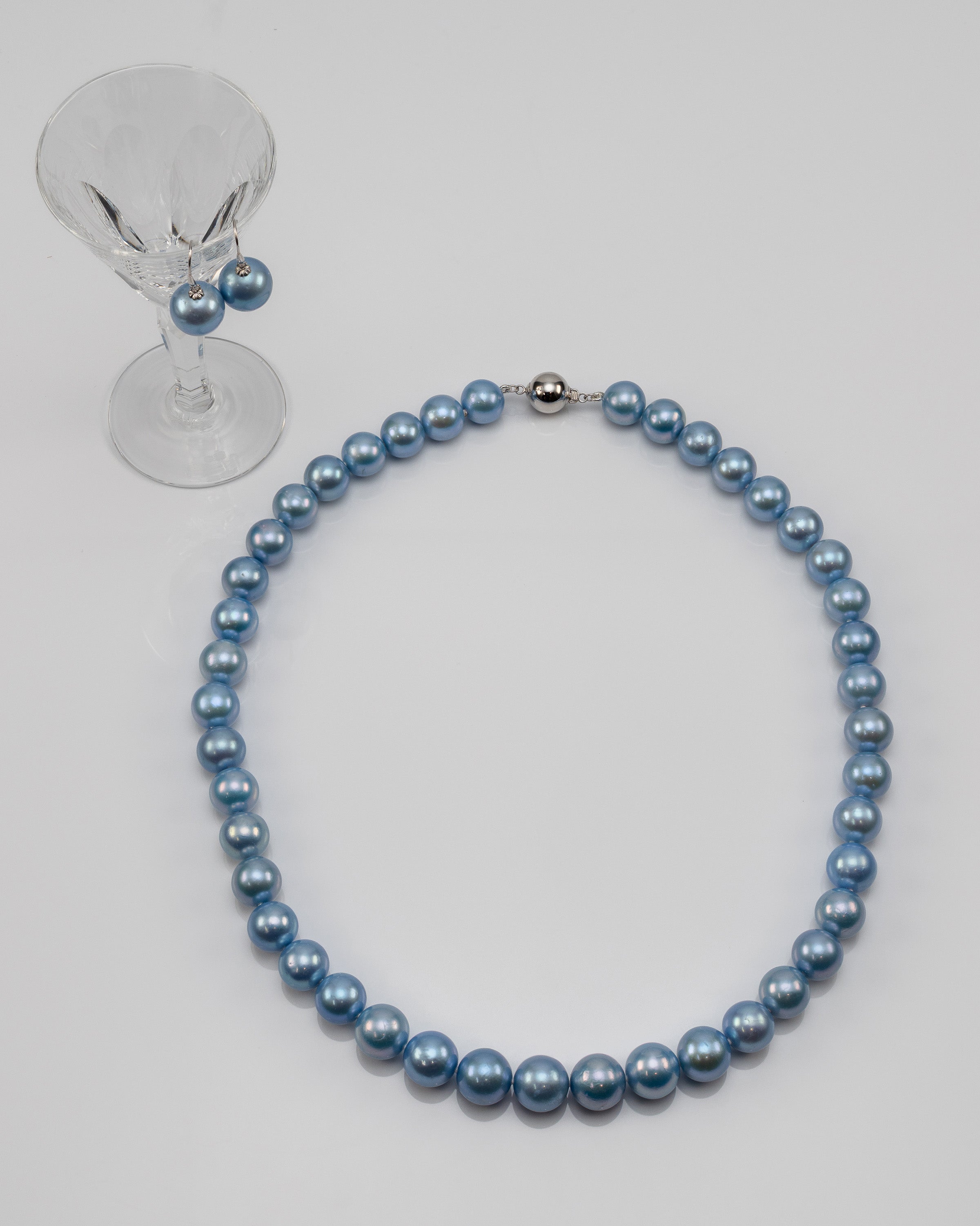19.5“ South Sea Intense Blue Pearl Necklace｜ AAAAA ｜ 14K Clasp [cn127]