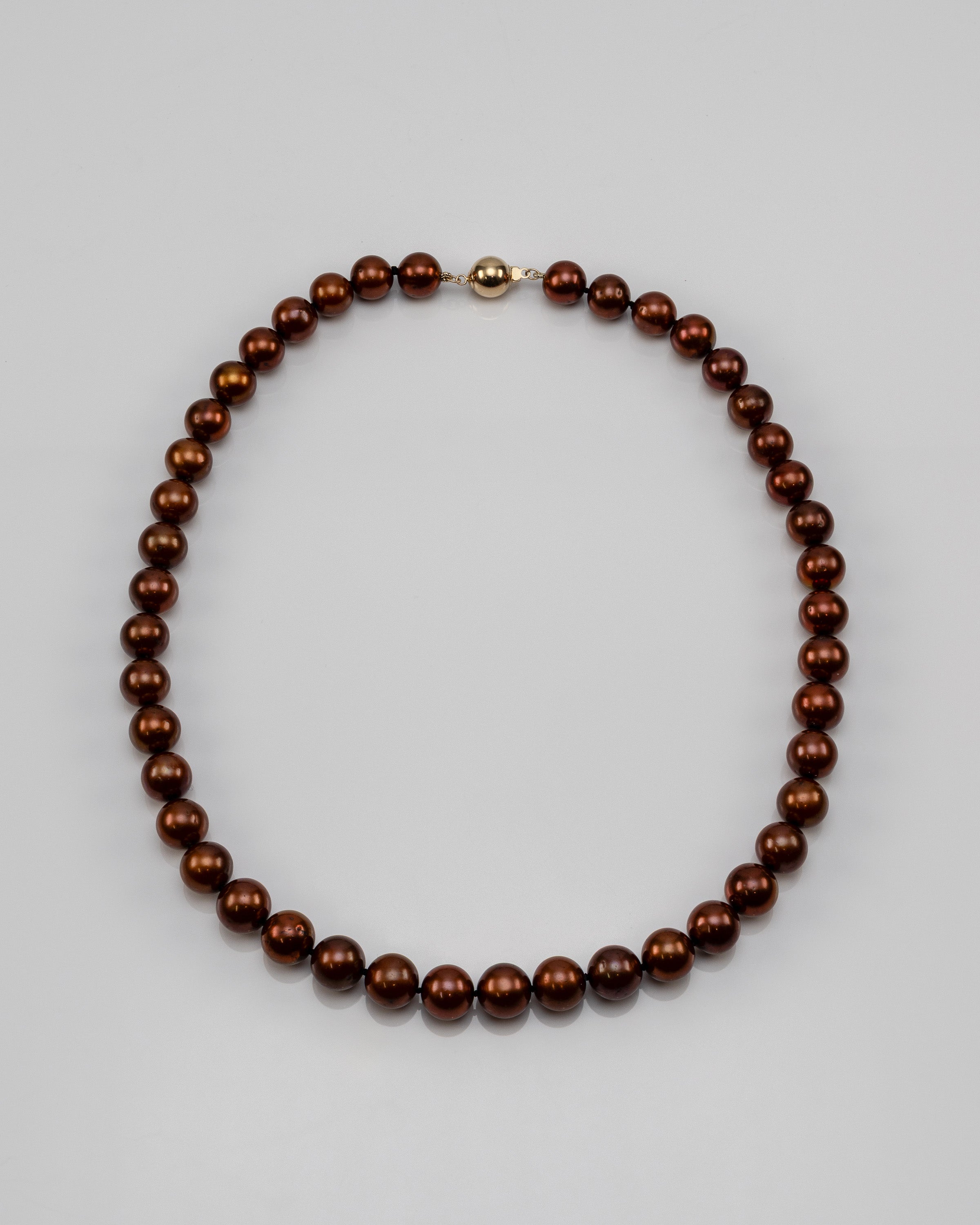 18" Tahitian Chocolate Necklace | 14K Clasp [cnT109]