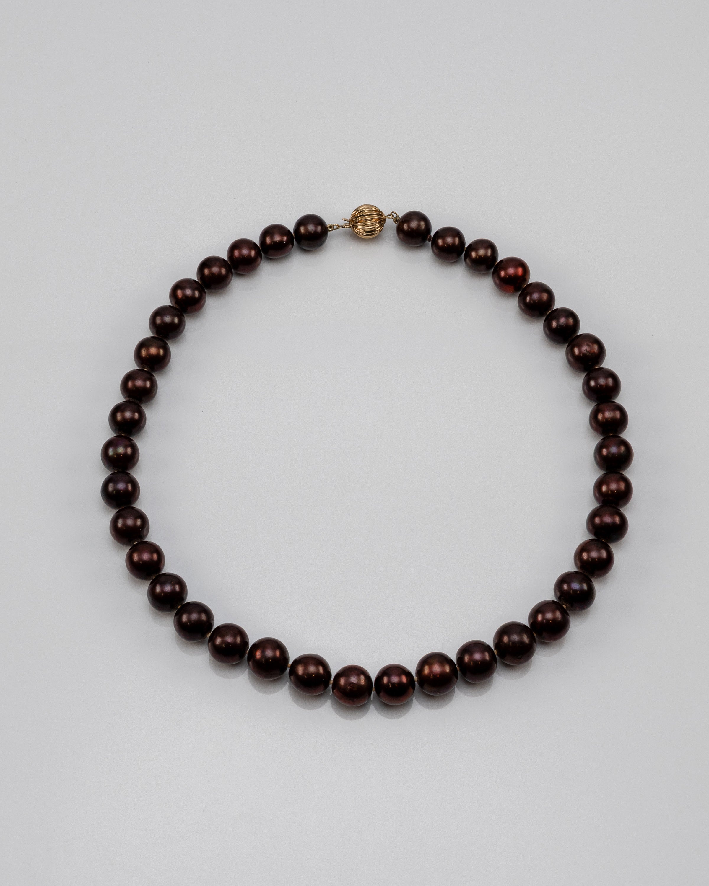 17" Tahitian Brown Pearl Necklace | AAAA | 14K Clasp [cnT117]