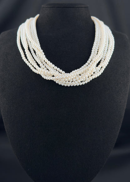 18" South Sea White Pearl Necklace | AAAAA Grade | Plated Clasp