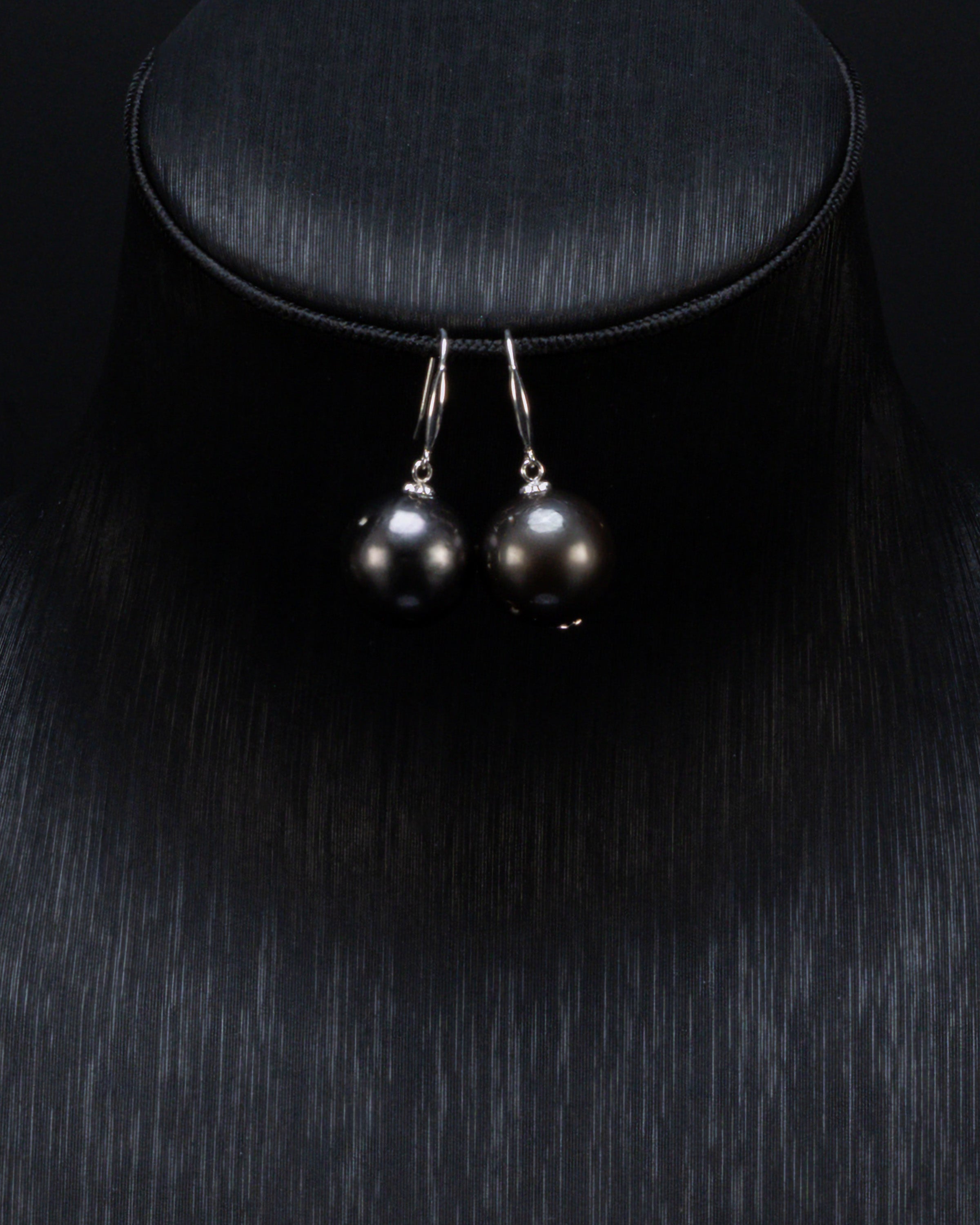 Drop Earring | Tahitian Cultured Baroque | Black | 18K [ed104]