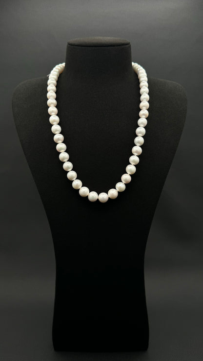 21.5" South Sea White Pearl Necklace | AAAAA Excellent Grade | 14k White Gold