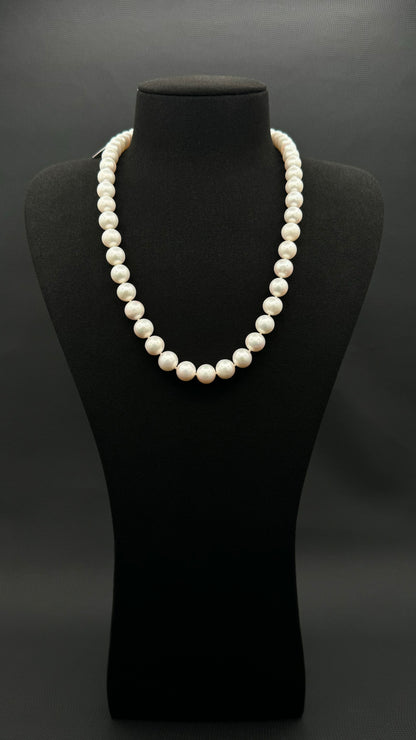 20" South Sea White Pearl Necklace | AAAAA Excellent Grade | 14K White Gold