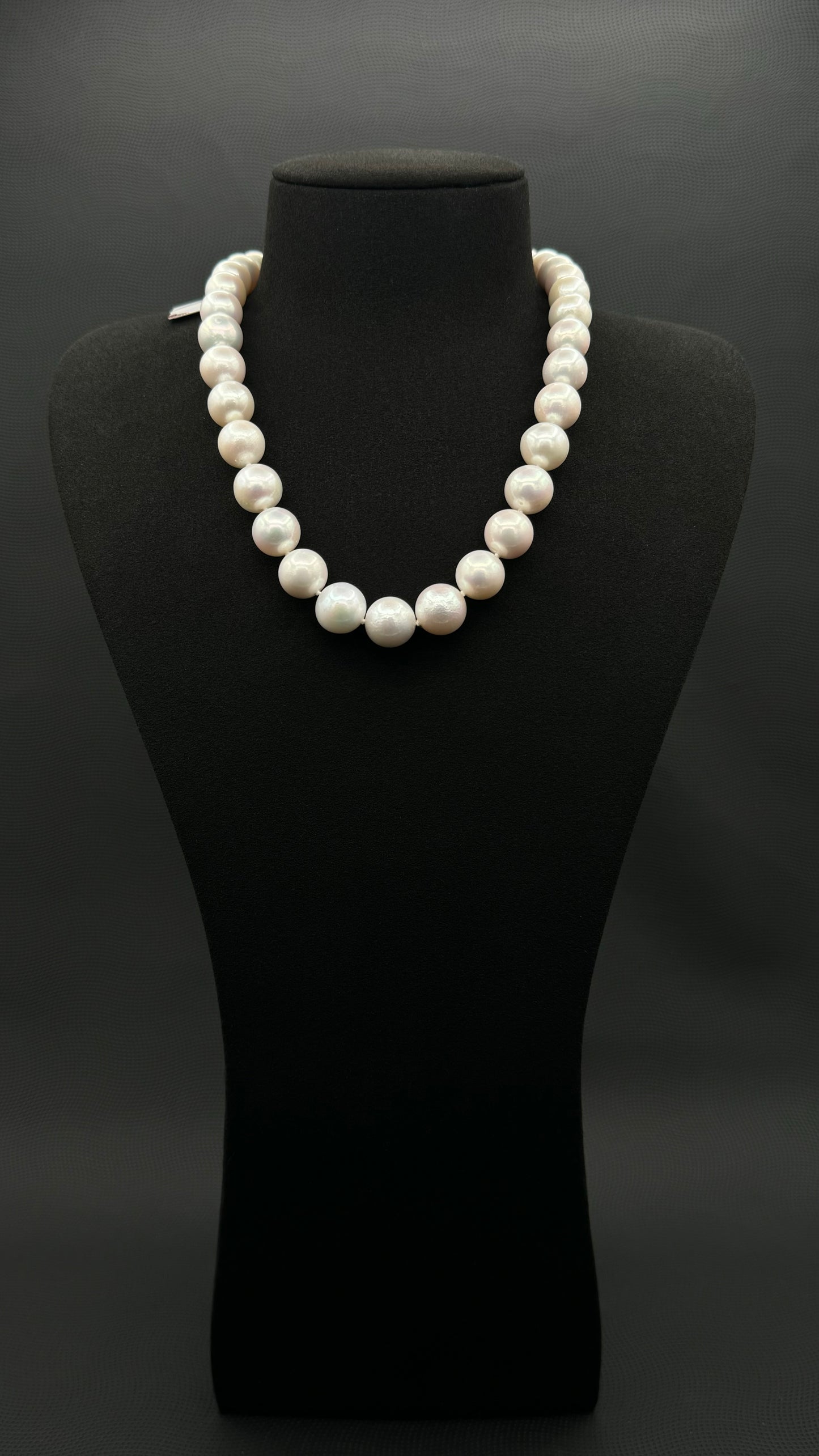 18" South Sea White Pearl Necklace | AAAAA Excellent Grade | 14K White Gold