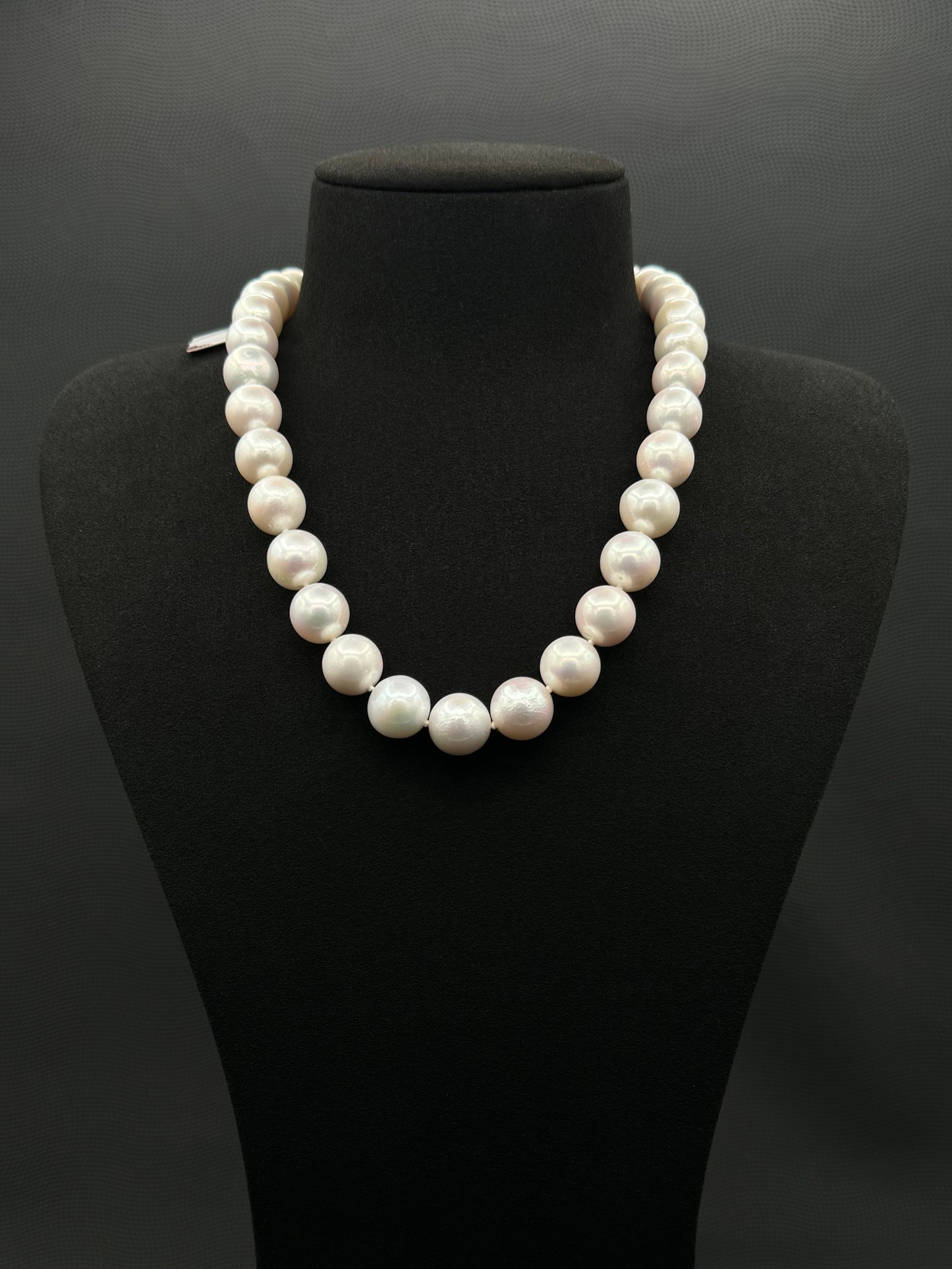 18" South Sea White Pearl Necklace | AAAAA Excellent Grade | 14K White Gold