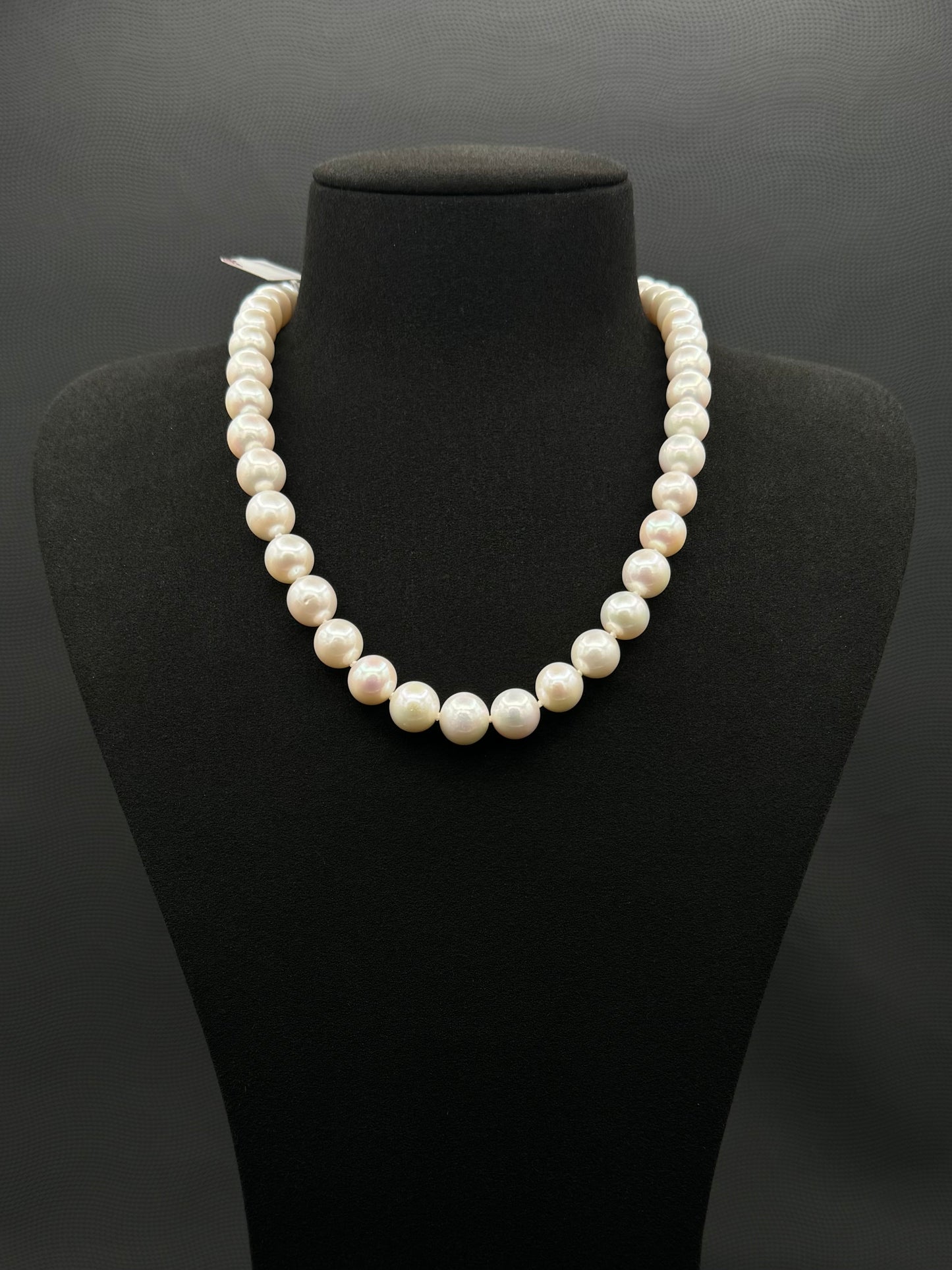 17.5" South Sea White Pearl Necklace | AAAAA Excellent Grade | 14K White Gold