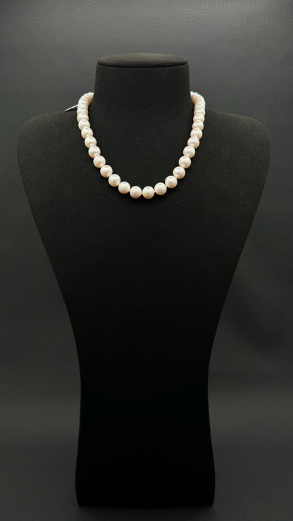 16" South Sea White Pearl Necklace | AAAAA Excellent Grade | 14K White Gold