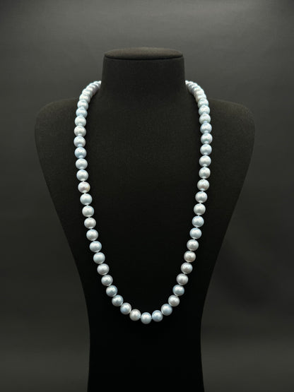 26" South Sea Natural Sky Blue Pearl Necklace | AAAAA Excellent Grade | No Clasp