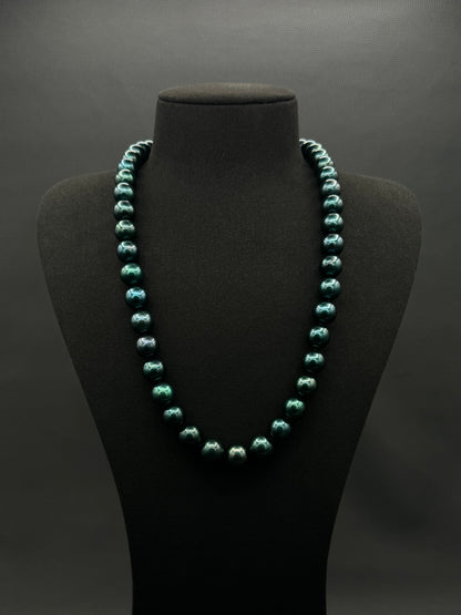 23" South Sea Natural Rain Forest Green Pearl Necklace | AAAAA Excellent Grade | No Clasp