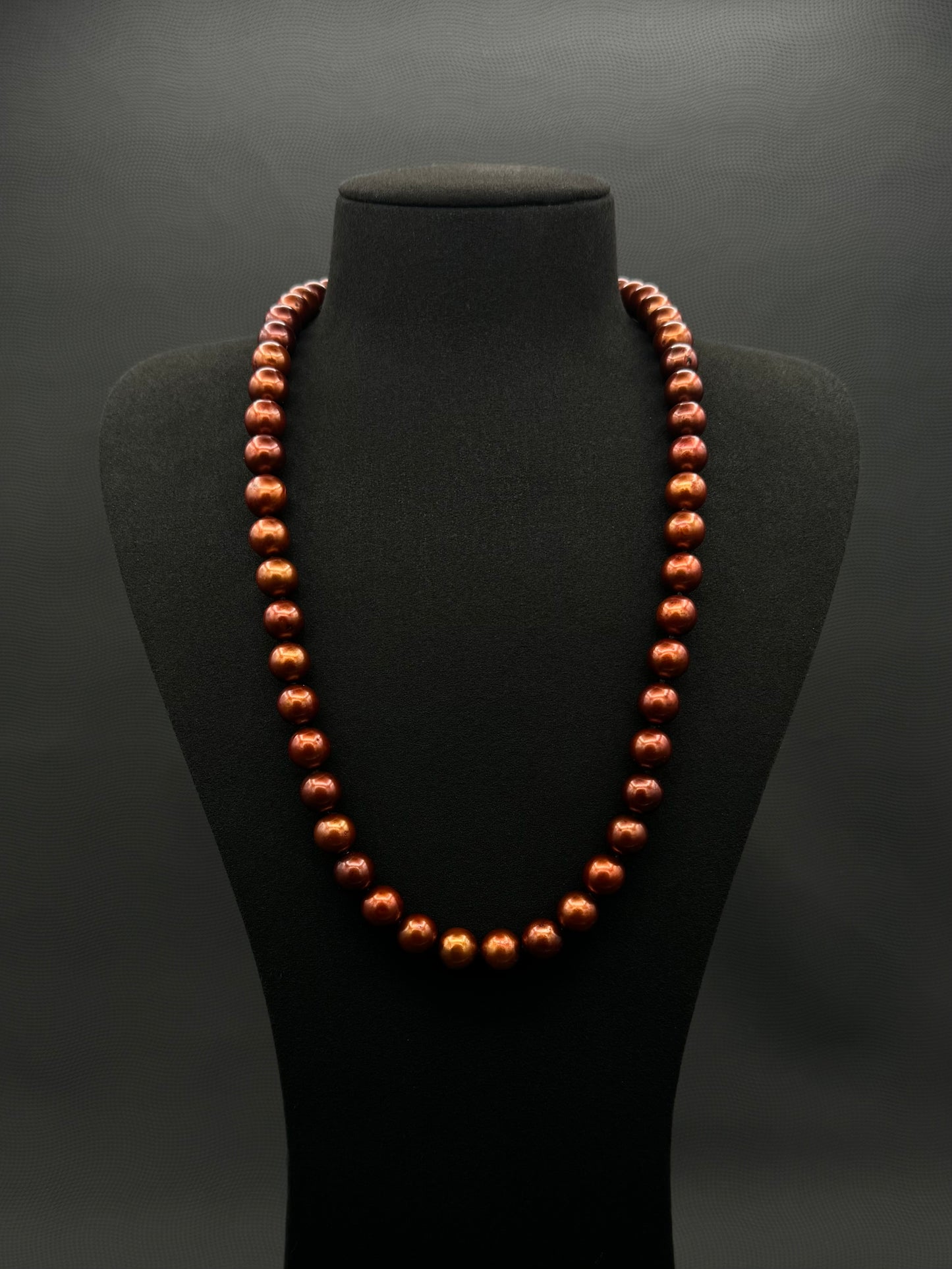 24" South Sea Natural Russet Pearl Necklace | AAAAA Excellent Grade | No Clasp