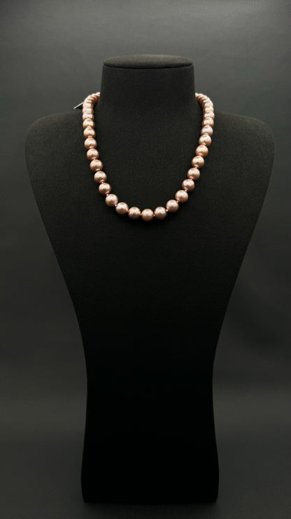 18" South Sea Natural Lilac Pink Pearl Necklace | TOP Pinnacle Gem "Rolls Royce" | 925 Sterling Silver