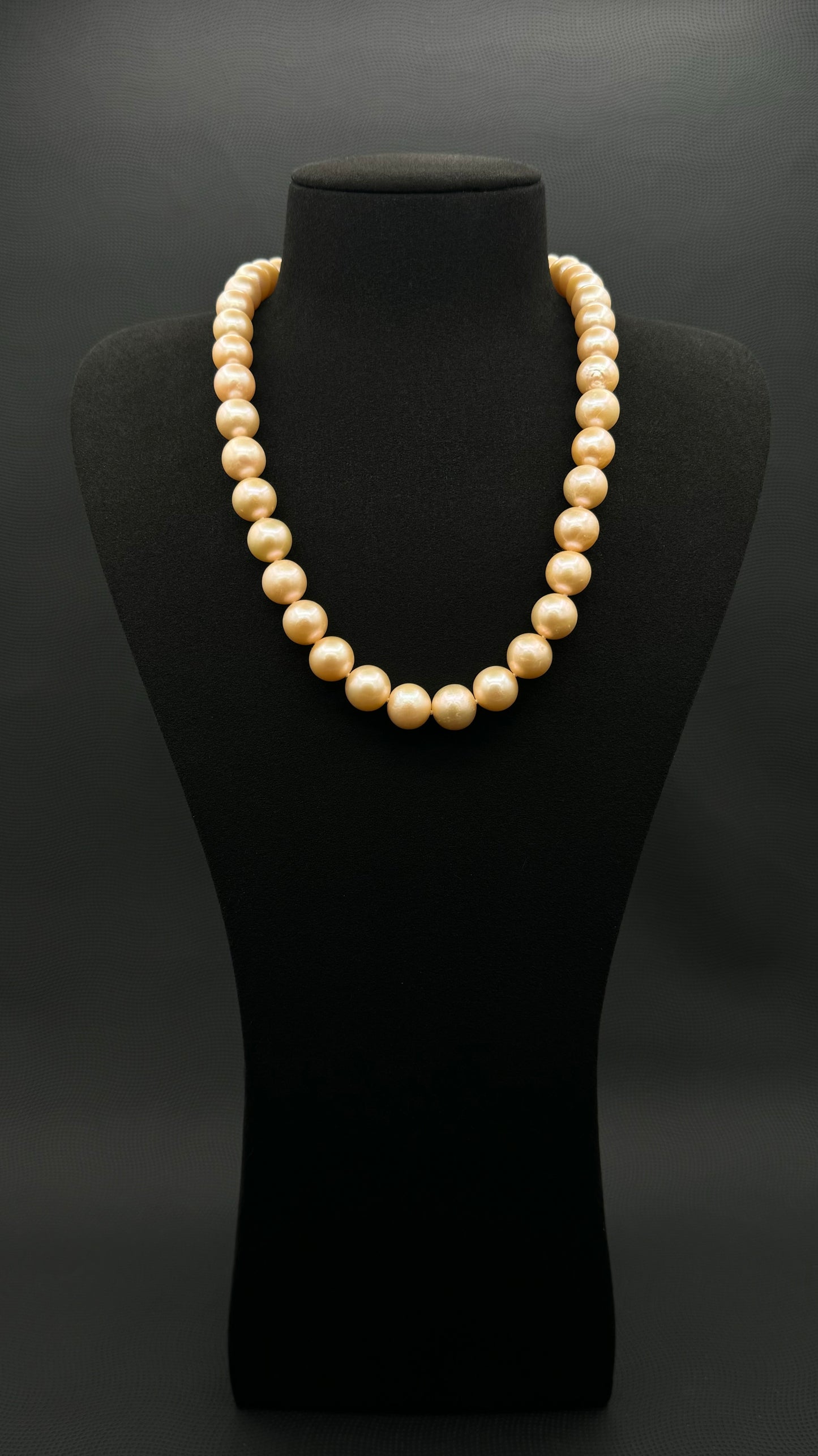 20" South Sea Rosa Blush Pearl Necklace | AAAA Superb Grade | 14K Gold