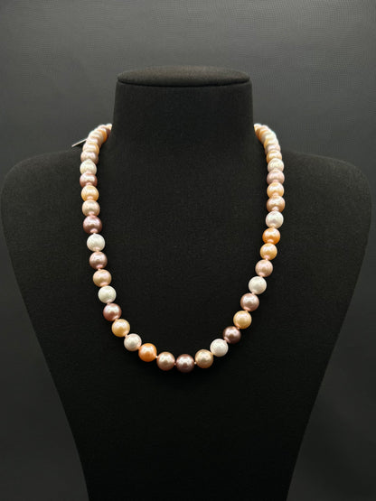 20" South Sea Mixed Blush Pink Pearl Necklace | AAAAA Excellent Grade | 14K Gold