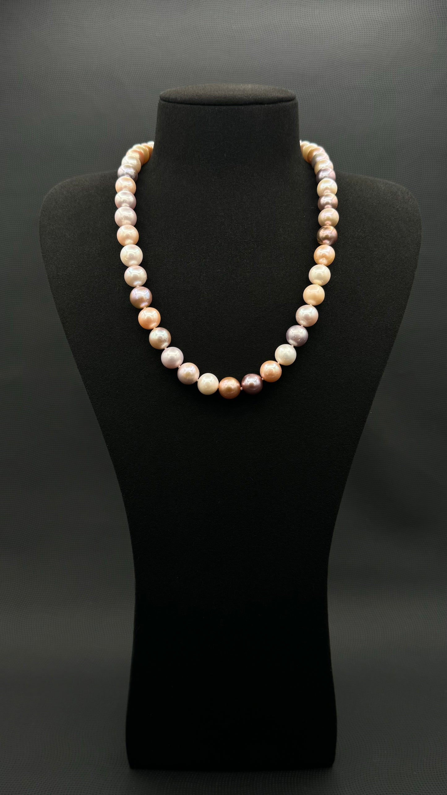 20" South Sea Mixed Blush Pink Pearl Necklace | AAAAA Excellent Grade | 14K Gold