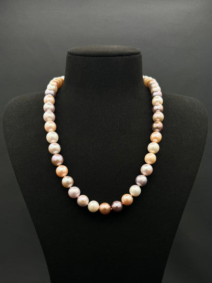 20" South Sea Mixed Blush Pink Pearl Necklace | AAAAA Excellent Grade | 14K Gold