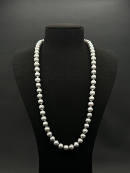 26" South Sea Natural Silver Twilight Pearl Necklace | AAAAA Excellent Grade | No Clasp