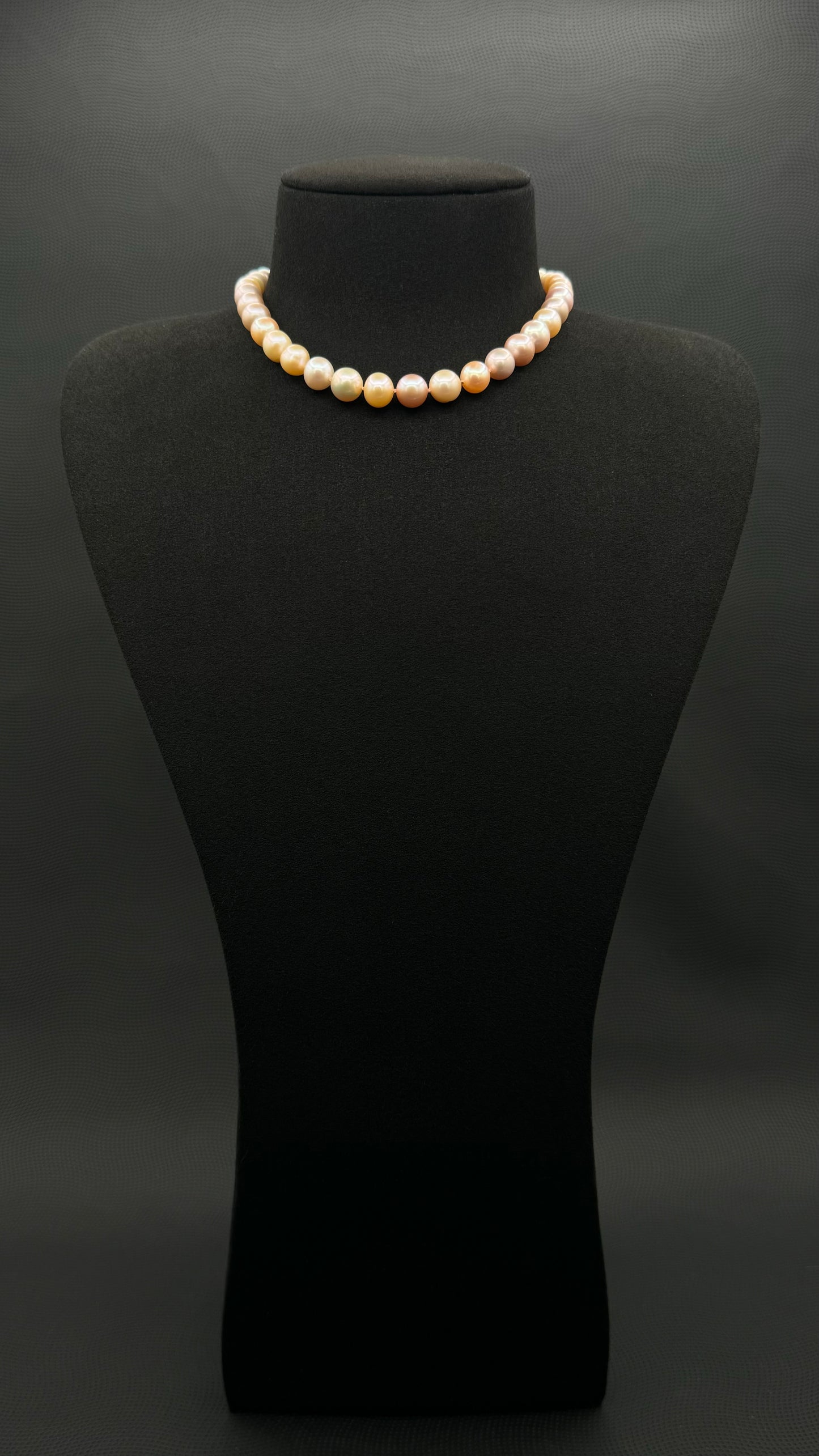 13" South Sea Mixed Soft Blush Pearl Choker | A Fair Grade | Sterling Silver