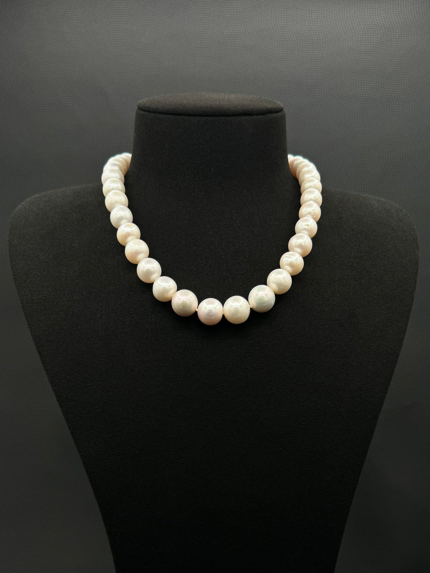 16.25" South Sea White Pearl Necklace | A Fair Grade | Sterling Silver