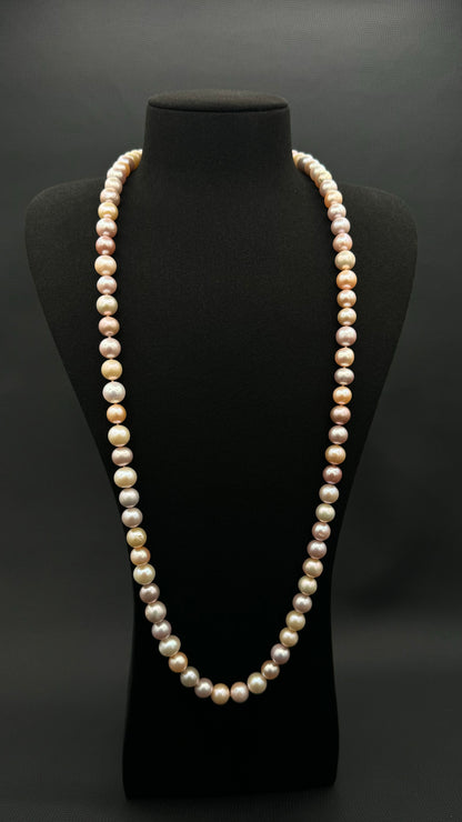 30.5" South Sea Mixed Soft Blush Pearl Necklace | AA Acceptable Grade | No Clasp