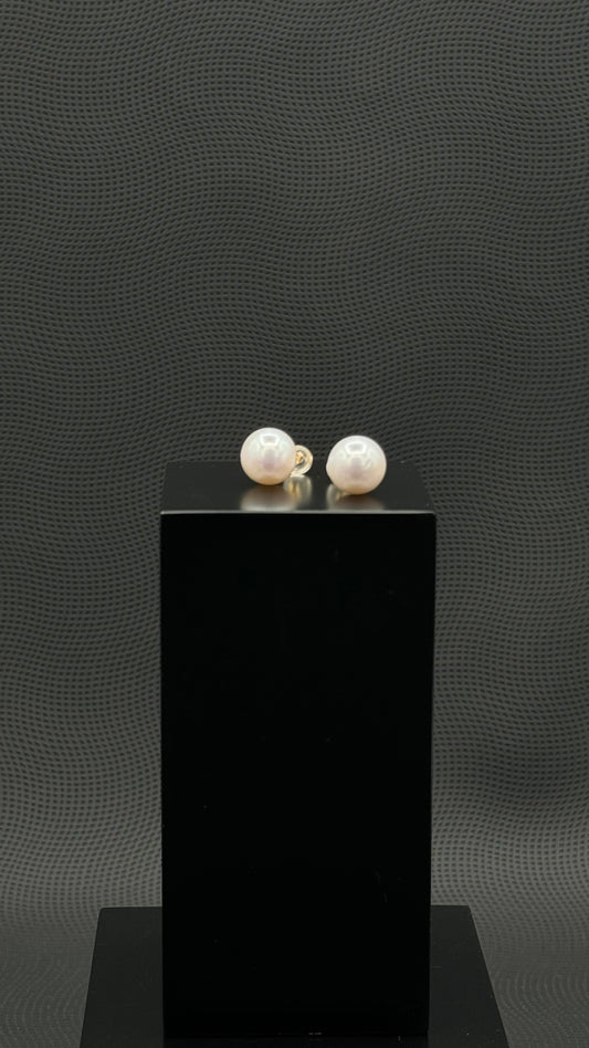 South Sea White Stud Pearl Earring | AAAAA (Excellent) Grade | 18K White | 10.5-11mm