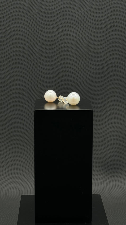 South Sea White Stud Pearl Earring | AAA (Standard) Grade | 18K Gold | 11mm