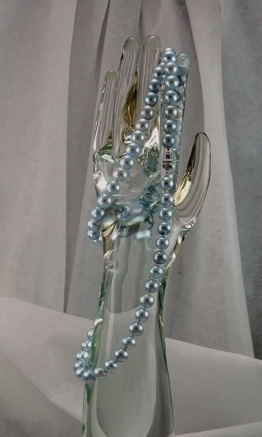 35" South Sea Soft-Blue Pearl Necklace | AAAAA Grade | *No Clasp [cn020]