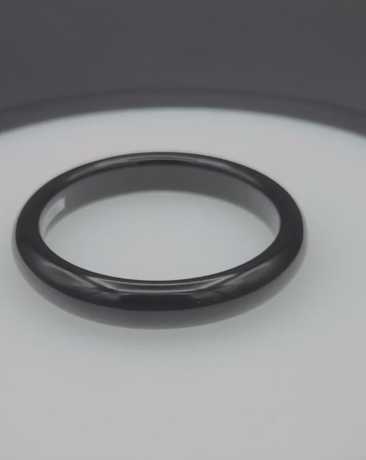 Black Jadeite, Bangle, 64mm