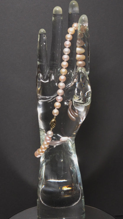 17" South Sea Soft-Pink Pearl Necklace | AAAAA Grade | Plated Clasp [cn045]