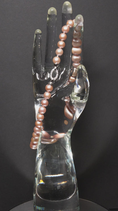 17.5" South Sea Blush Pink Pearl Necklace | AAAAA Grade | Sterling Silver Clasp [cn043]