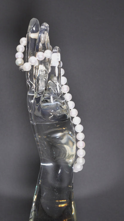 17.5" South Sea White Pearl Necklace | AAAAA Grade | 14K (white-gold) Clasp [cn012]