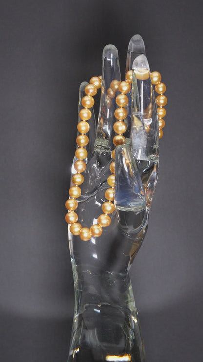 16" South Sea Deep-Gold Pearl Necklace | AAAAA Grade | 14K Clasp [cn074]