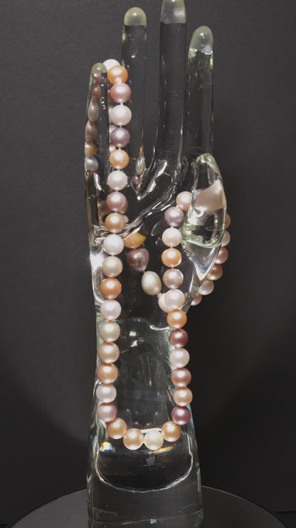 23.5" South Sea Mixed Pink-Golden-White Pearl Necklace | AAAAA Grade | *No Clasp [cn048]