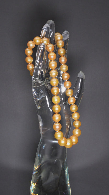 20" South Sea Deep-Gold Pearl Necklace | AAAAA Grade | 14K Clasp [cn058]