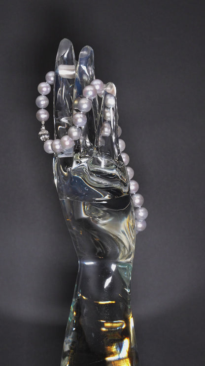 18" South Sea Soft Grey Pearl Necklace | AAAA Grade | 14K Clasp [cn050]