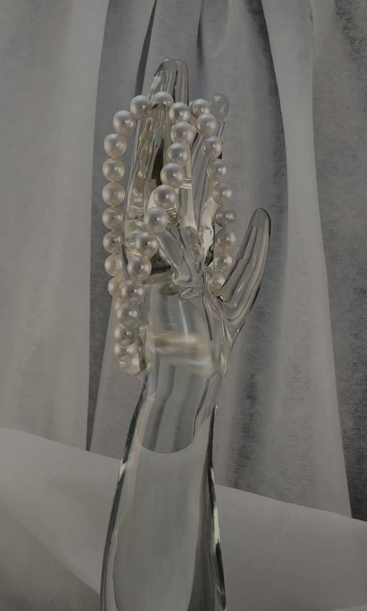 23.5" South Sea White Pearl Necklace | AAAAA Grade | 14K (white-gold) Clasp [cn003]