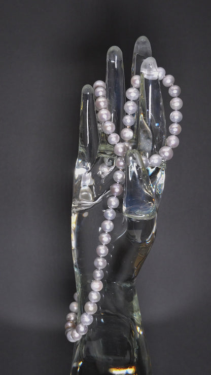 24" South Sea Silver Pearl Necklace | A Grade | *No Clasp | FINAL SALE [cn061]