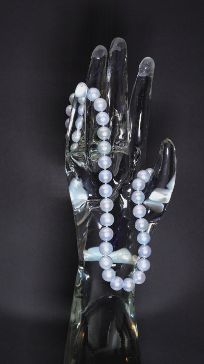 20" South Sea Silver-Grey-Blue Pearl Necklace | AAAAA Grade | 14K Clasp [cn019]