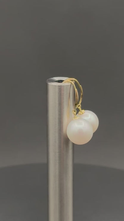 South Sea White Drop Pearl Earring | AAAA (Superb) Grade | 18K Gold | 11-12mm