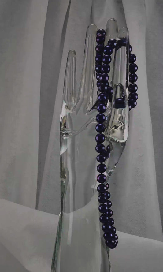 26" Tahitian Violet Pearl Necklace | AAAAA Grade | *No Clasp [cnT038]